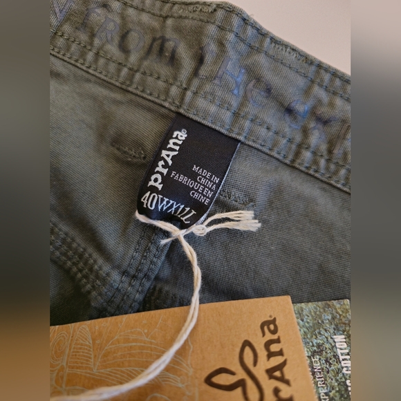 NWT Prana Men's Bronson Organic Cotton Shorts Green 11" Inseam 40 Waist - Picture 14 of 17